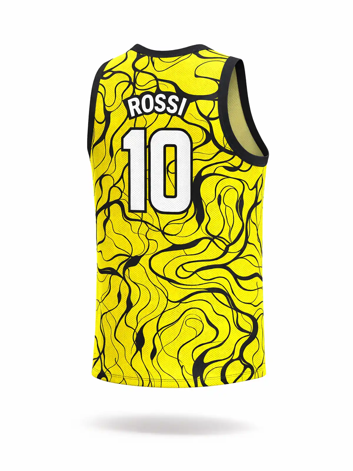 Canotta Dunk Collar V esempio retro con nome e numero