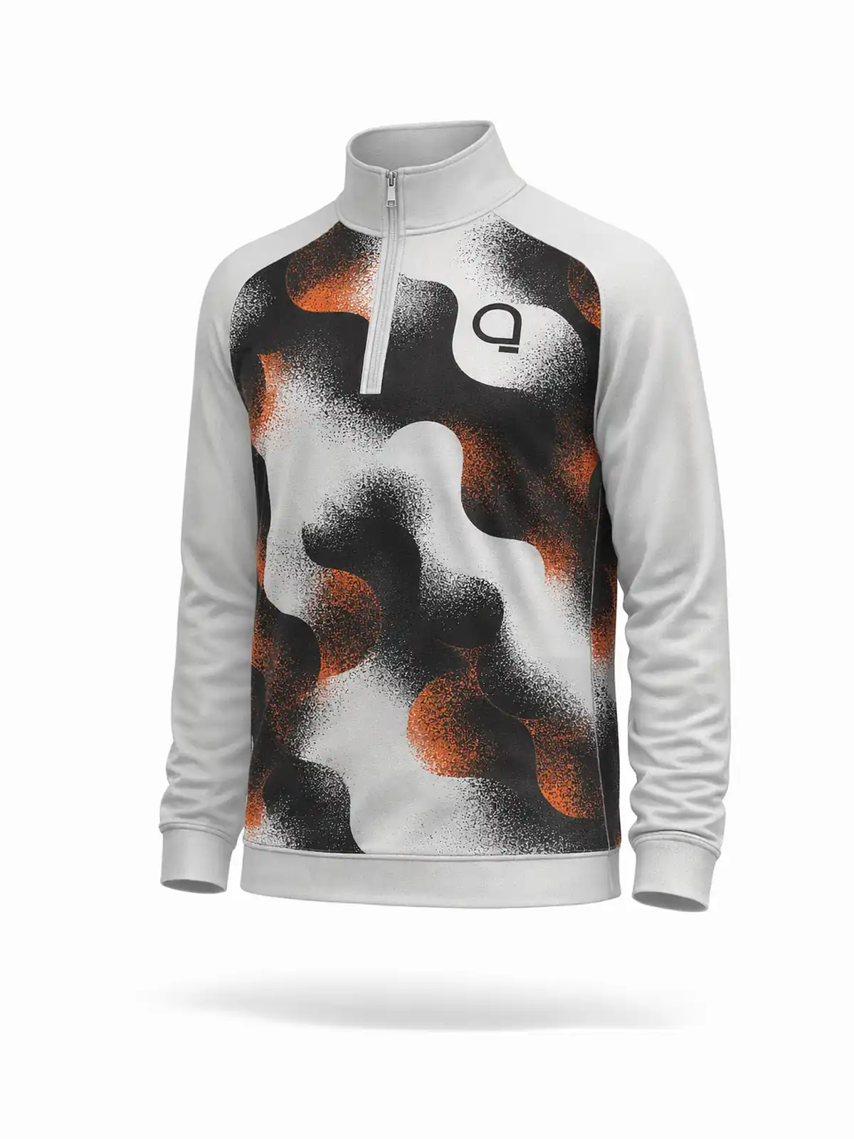 Felpa Mid Zip esempio fronte personalizzato